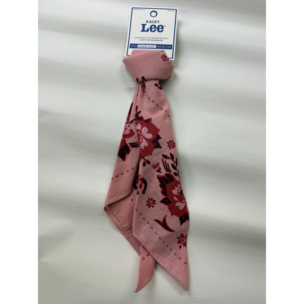 Kasey Lee Musgraves Square Scarf Pink Red Horseshoe Texan
